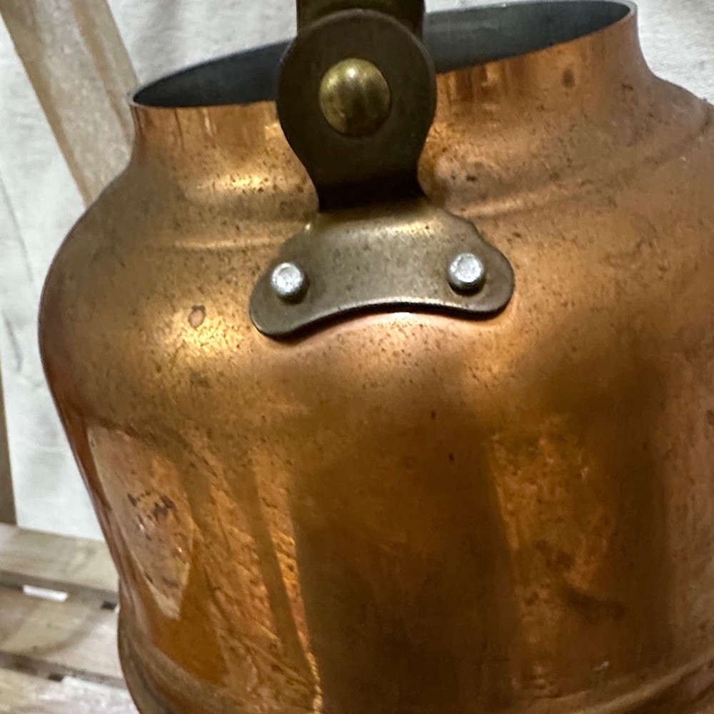 Centuria vintage Copper-Color Stovetop Kettle with Wood Handle - Picture 6 of 11
